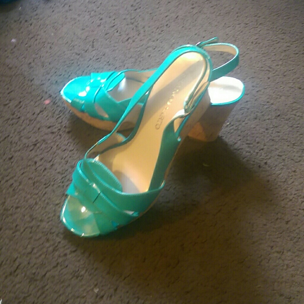 Franco Sarto Turquoise 10M Wedge Heels